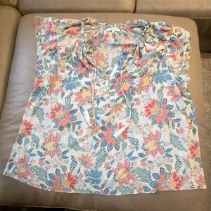 Rose & Olive Women's Multicolor Floral Blouse Size 2X